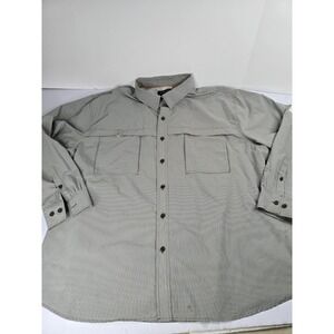 Ridgecut Toughwear Work Shirt Men's 3XL Long Sleeve Button Up‎ Polyester Nylon